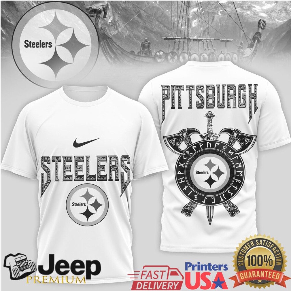 Pittsburgh Steelers Iron Warrior Viking Shield & Sword T Shirt Pittsburgh Steelers Iron Warrior Viking Shield & Sword T Shirt