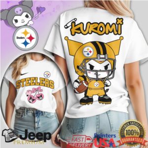 Pittsburgh Steelers Kuromi Football Graphic T Shirt Cute Women’s NFL Clothing Pittsburgh Steelers Kuromi Football Graphic T Shirt Cute Women’s NFL Clothing
