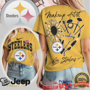 Pittsburgh Steelers Makeup Artist Sunflower Beauty Professional Women's T Shirt