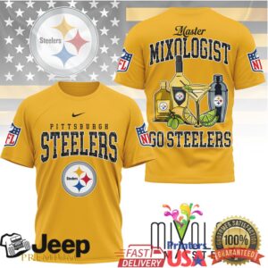 Pittsburgh Steelers Master Mixologist Cocktail Fan Spirit T Shirt Pittsburgh Steelers Master Mixologist Cocktail Fan Spirit T Shirt