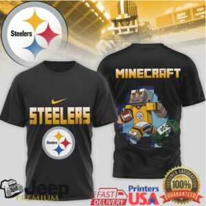 Pittsburgh Steelers Minecraft Block Graphic Football Shirt Pittsburgh Steelers Minecraft Block Graphic Football Shirt