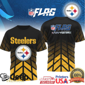 Pittsburgh Steelers NFL FLAG Play Football Sublimated T Shirt
