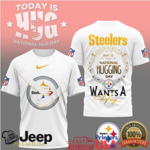 Pittsburgh Steelers National Hug Day Commemorative Fan Tee Pittsburgh Steelers National Hug Day Commemorative Fan Tee