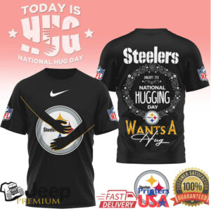 Pittsburgh Steelers National Hug Day Commemorative Fan Tee
