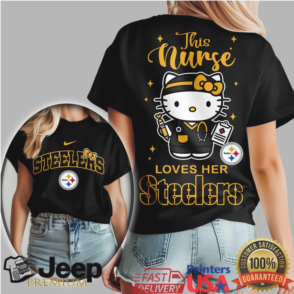 Pittsburgh Steelers Nurse Shirt Hello Kitty Fan Graphic Tee Pittsburgh Steelers Nurse Shirt Hello Kitty Fan Graphic Tee