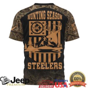 Pittsburgh Steelers Personalized Camo Hunting Season 3D T Shirt