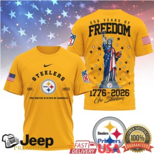 Pittsburgh Steelers USA Liberty 250th Anniversary Patriotic T Shirt Pittsburgh Steelers USA Liberty 250th Anniversary Patriotic T Shirt