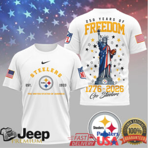 Pittsburgh Steelers USA Liberty 250th Anniversary Patriotic T Shirt