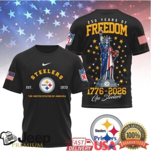 Pittsburgh Steelers USA Liberty 250th Anniversary Patriotic T Shirt