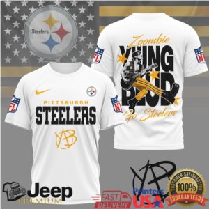 Pittsburgh Steelers Yungblud Zombie Rock Graphic T Shirt Pittsburgh Steelers Yungblud Zombie Rock Graphic T Shirt