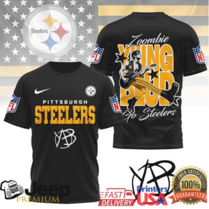 Pittsburgh Steelers Yungblud Zombie Rock Graphic T Shirt