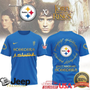 Pittsburgh Steelers x Lord of the Rings Middle Earth Silhouette T Shirt