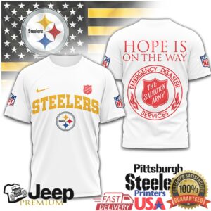 Pittsburgh Steelers x Salvation Army “Hope Is On The Way” Emergency Services Tee Pittsburgh Steelers x Salvation Army “Hope Is On The Way” Emergency Services Tee