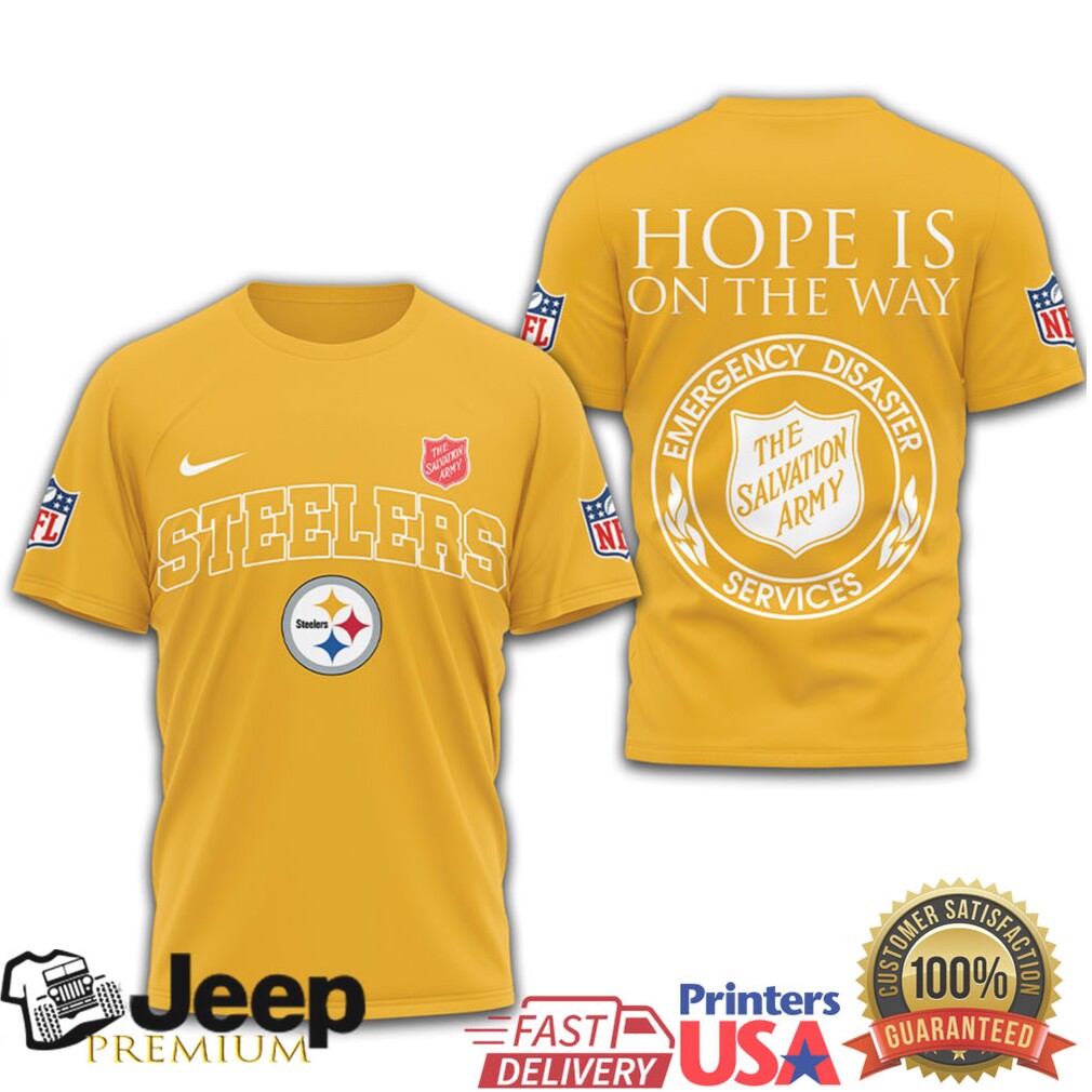 Pittsburgh Steelers x Salvation Army “Hope Is On The Way” Emergency Services Tee Pittsburgh Steelers x Salvation Army “Hope Is On The Way” Emergency Services Tee