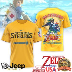 Pittsburgh Steelers x The Legend of Zelda Link 40th Anniversary T Shirt