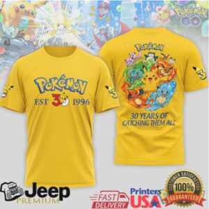 Pokémon 30th Anniversary 1996 2026 Catching Them All Special Edition Tee