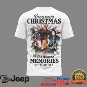 RIP Chris Rea 1951 2025 “With A Thousand Memories” Tribute White T Shirt