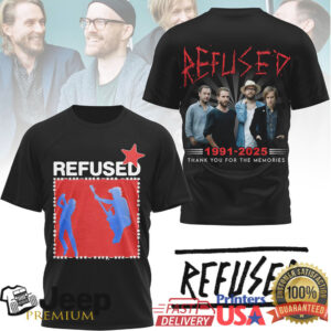 Refused Band 1991 2025 Thank You For The Memories Tribute Shirt
