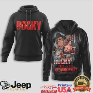 Rocky 50th Anniversary (1976 2026) Legends Never Stop Tribute Shirt & Hoodie