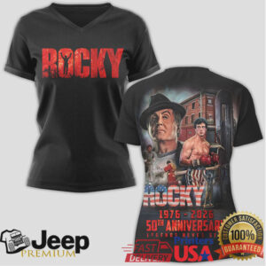 Rocky 50th Anniversary (1976 2026) Legends Never Stop Tribute Shirt & Hoodie