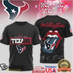 Rolling Stones x Houston Texans Signature Series T Shirt Vintage NFL Rock Mashup Rolling Stones x Houston Texans Signature Series T Shirt Vintage NFL Rock Mashup