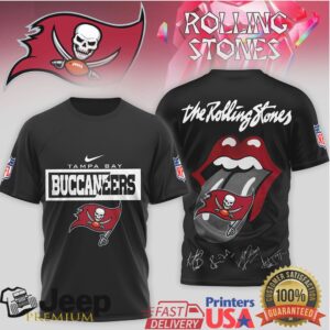 Rolling Stones x Tampa Bay Buccaneers Custom Signature T Shirt Rolling Stones x Tampa Bay Buccaneers Custom Signature T Shirt