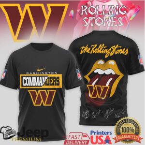 Rolling Stones x Washington Commanders Custom Signature T Shirt Rolling Stones x Washington Commanders Custom Signature T Shirt