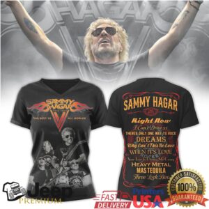Sammy Hagar The Best of All Worlds 2026 Tour Setlist T Shirt Sammy Hagar The Best of All Worlds 2026 Tour Setlist T Shirt