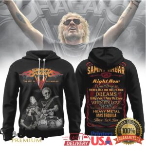 Sammy Hagar The Best of All Worlds 2026 Tour Setlist T Shirt