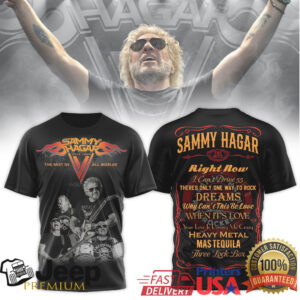 Sammy Hagar The Best of All Worlds 2026 Tour Setlist T Shirt