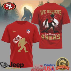 San Francisco 49ers Bigfoot We Believe Sasquatch T Shirt