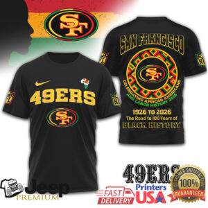 San Francisco 49ers Black History Month Heritage T Shirt African American Labor History