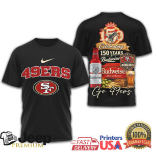 San Francisco 49ers Budweiser 150th Anniversary Limited Edition Beer T Shirt