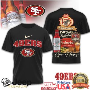 San Francisco 49ers Budweiser 150th Anniversary Limited Edition Beer T Shirt