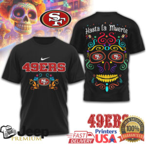 San Francisco 49ers Day of the Dead Sugar Skull NFL Graphic Tee