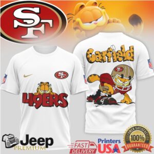 San Francisco 49ers Garfield Retro Style NFL T Shirt