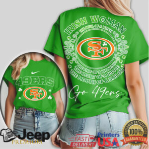 San Francisco 49ers Irish Woman St. Patrick's Day Celtic Luck Fan T Shirt
