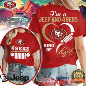 San Francisco 49ers Jeep Girl Shirt NFL Fan Off Roading T Shirt
