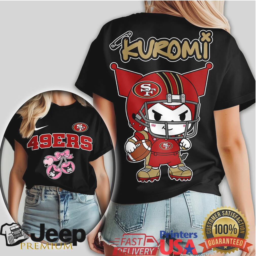 San Francisco 49ers Kuromi Character Tee Japanese Aesthetic NFL Fan Gear San Francisco 49ers Kuromi Character Tee Japanese Aesthetic NFL Fan Gear