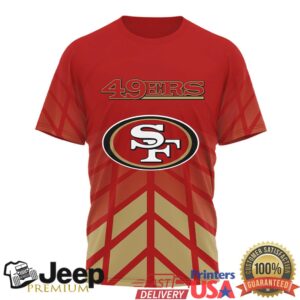 San Francisco 49ers NFL FLAG Play Football Sublimated T Shirt San Francisco 49ers NFL FLAG Play Football Sublimated T Shirt