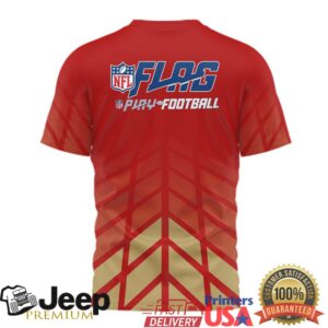 San Francisco 49ers NFL FLAG Play Football Sublimated T Shirt