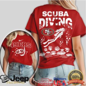 San Francisco 49ers Scuba Diving Summer Beach T Shirt NFL Diver Gift