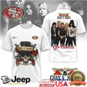 San Francisco 49ers x Guns N’ Roses Go Niners Rock Music Tee San Francisco 49ers x Guns N’ Roses Go Niners Rock Music Tee