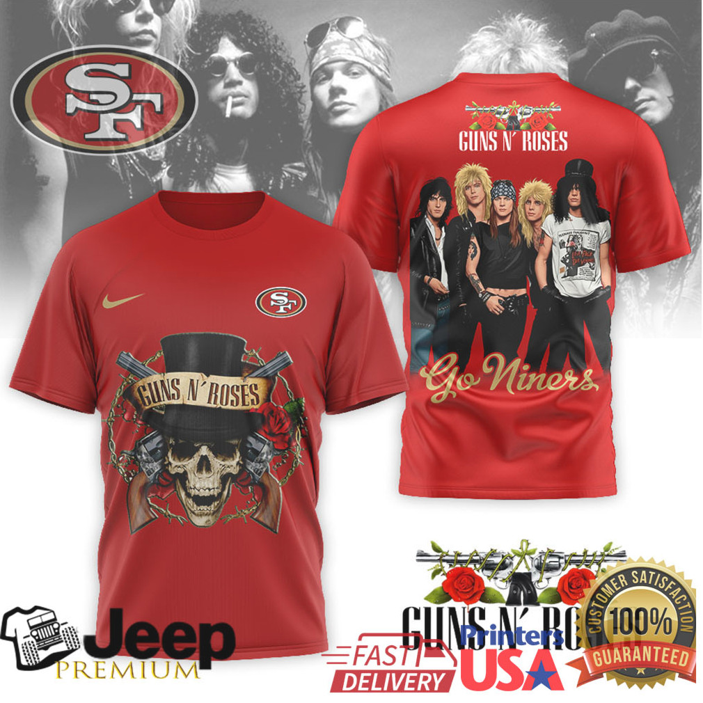 San Francisco 49ers x Guns N’ Roses Go Niners Rock Music Tee San Francisco 49ers x Guns N’ Roses Go Niners Rock Music Tee