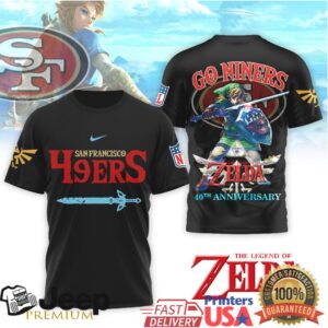 San Francisco 49ers x Legend of Zelda 40th Anniversary Link Hero T Shirt San Francisco 49ers x Legend of Zelda 40th Anniversary Link Hero T Shirt