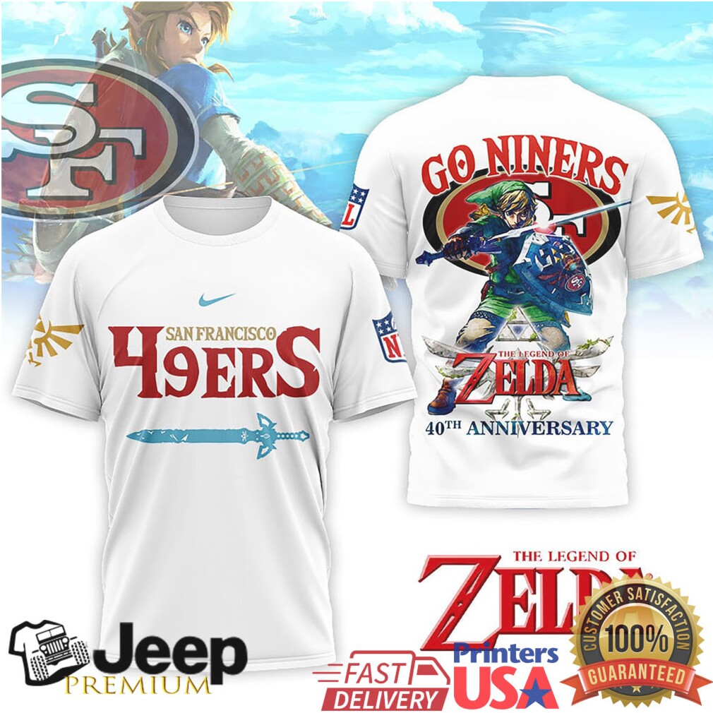 San Francisco 49ers x Legend of Zelda 40th Anniversary Link Hero T Shirt San Francisco 49ers x Legend of Zelda 40th Anniversary Link Hero T Shirt