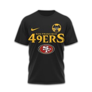 San Francisco 49ers x Megadeth Vic Rattlehead Collaboration Black T Shirt