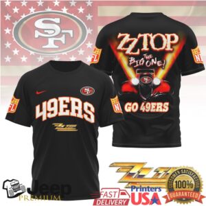 San Francisco 49ers x ZZ Top “Eliminator” Style Vintage Graphic T Shirt San Francisco 49ers x ZZ Top “Eliminator” Style Vintage Graphic T Shirt