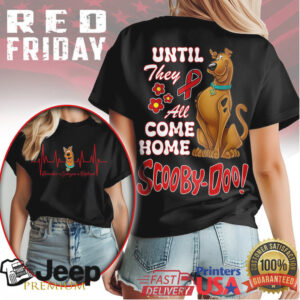 Scooby Doo RED Friday T Shirt Remember Everyone Deployed Graphic Tee