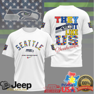 Seattle Seahawks Autism Awareness “They Not Like Us” T Shirt